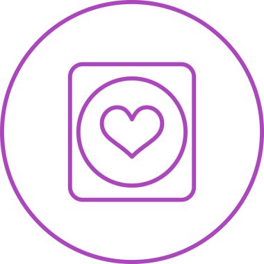 Kalp simgesinin vektör illüstrasyonu