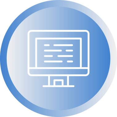 Masaüstü Bilgisayar Web simgesi vektör çizimi