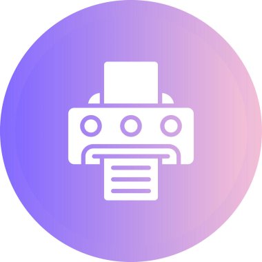 yazıcı web simgesi, basit vektör illüstrasyonu