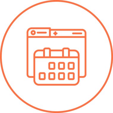 Takvim simgesi vektör illüstrasyonu