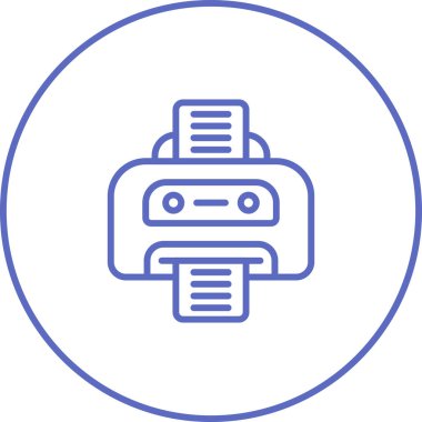 Yazıcı simgesi basit örnek