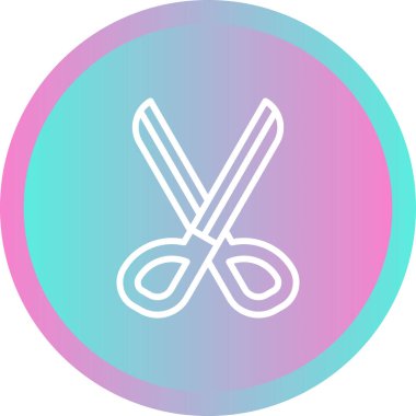 Makas simgesi. Web için makas vektör simgelerinin basit çizimi