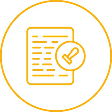 Belge İzinleri Web simgesi vektör illüstrasyonu 