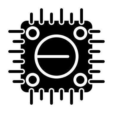 İşlemci. Web simgesi basit illüstrasyon