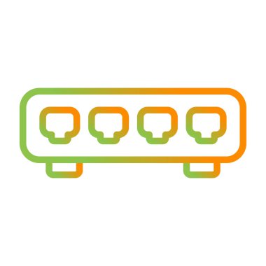 Beyaz simgenin vektör illüstrasyonu