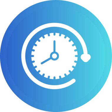 Ok ağ simgesi, vektör illüstrasyonlu saat 