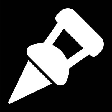 Koni simgesi siyah arkaplanda izole edildi