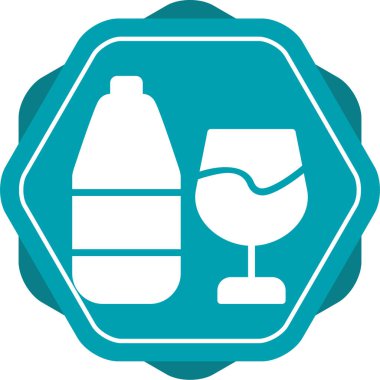 Moda tarzı izole edilmiş arka planda şişe simgesi