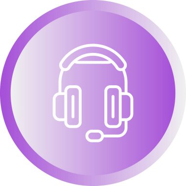 kulaklıklar web simgesi, vektör illüstrasyonu