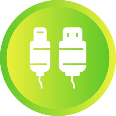 Usb Kablo ağ simgesi vektör illüstrasyonu