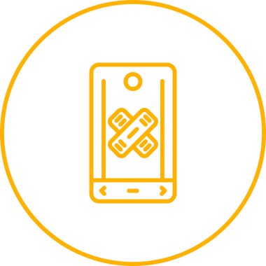 Akıllı telefon simgesinin vektör illüstrasyonu