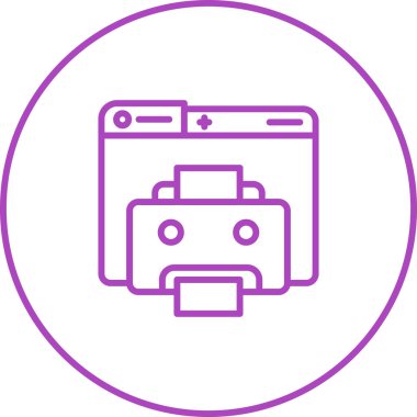 Yazıcı simgesi basit örnek