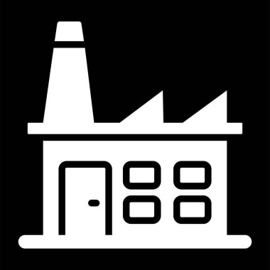 Fabrika simgesi vektör illüstrasyonu