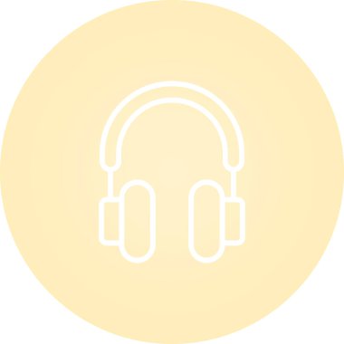 kulaklıklar web simgesi, vektör illüstrasyonu