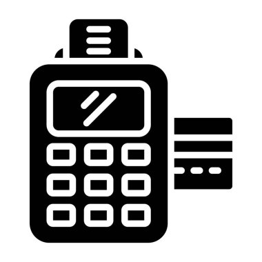 pos terminal simgesi. Web için terminal vektör simgelerinin basit illüstrasyonu