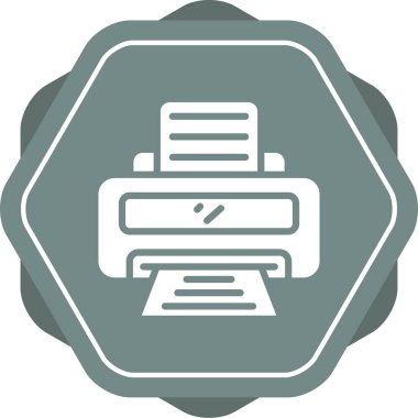 Yazıcı simgesi basit örnek