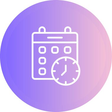 Saat simgesinin vektör illüstrasyonu