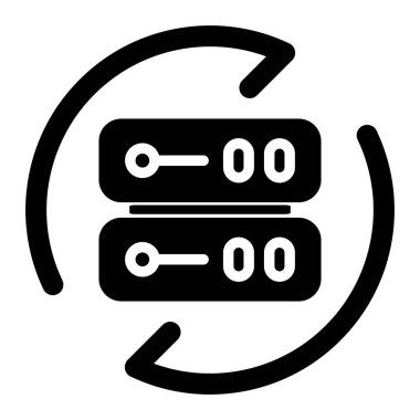 veri aktarım çizgisi simgesi, vektör illüstrasyonu