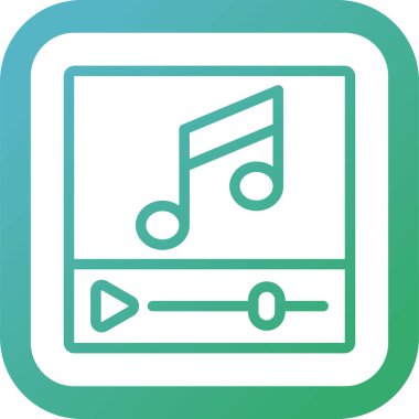 Modern müzik simgesinin vektör illüstrasyonu