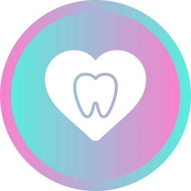 Diş simgesi, basit vektör çizim