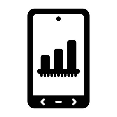 Cep telefonu simgesi, vektör illüstrasyonu