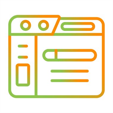 Web sayfası ikon vektör illüstrasyonu