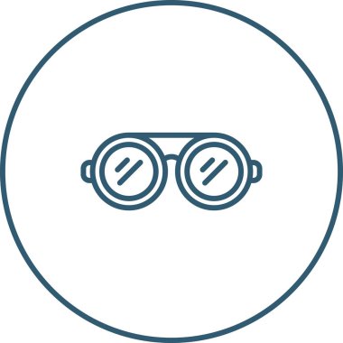 Gözlük. Web simgesi basit illüstrasyon