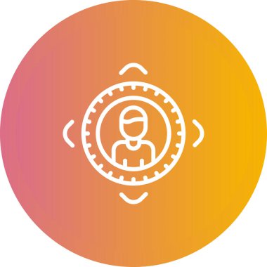 Sırt çantası vektör simgesi olan bir adam modern basit tasarım