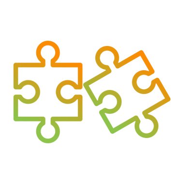 Beyaz arkaplanda yapboz parçaları simgesi. vektör illüstrasyonu.