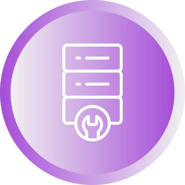 Sunucu Bakım Web simgesi vektör illüstrasyonu