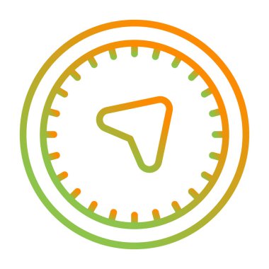 Dairedeki tek bir izole ok simgesinin vektör çizimi