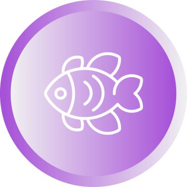 Balık. Web simgesi basit illüstrasyon
