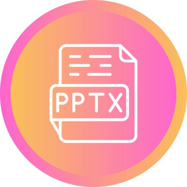 pptx dosya biçimi vektör illüstrasyonu