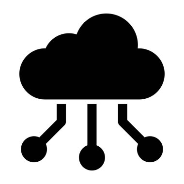 Bulut. Web simgesi basit illüstrasyon