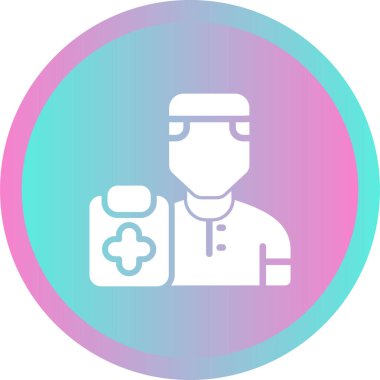 Tıbbi doktor simgesinin vektör çizimi