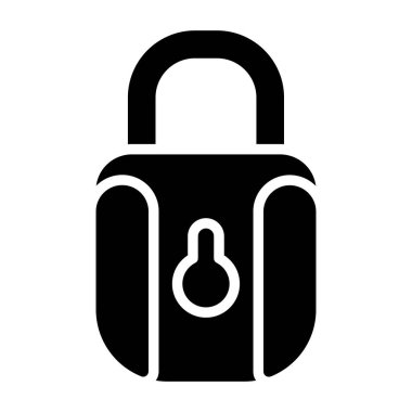 asma kilit web simge vektör çizim 