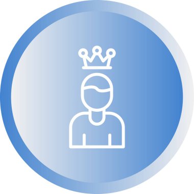 Bir taç simgesinin vektör illüstrasyonu