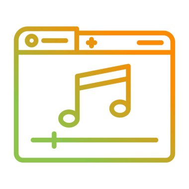 müzik notası ikon vektör illüstrasyonu