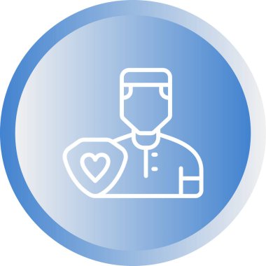 Doktor. Web simgesi basit illüstrasyon