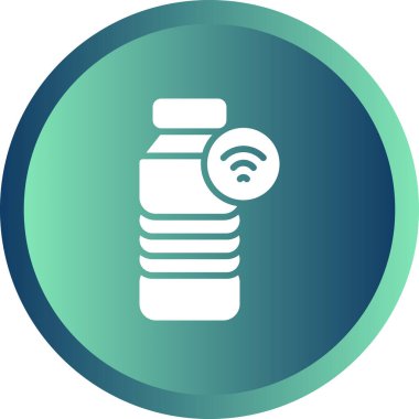 Fitness Akıllı Su Şişe Ağı vektör çizimi