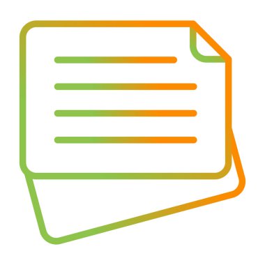 Belge. Web simgesi basit illüstrasyon