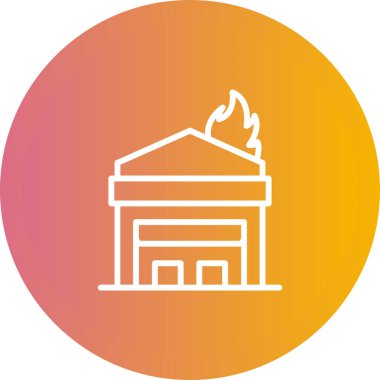 Ateş simgesinin vektör illüstrasyonu