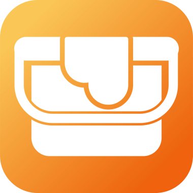 Beyaz arkaplanı olan bir çantanın vektör çizimi