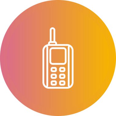 Benzersiz Radyo Vektörü Kabartma Simgesi