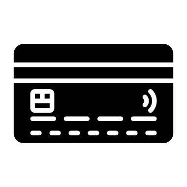 Kredi kartı simgesi, vektör illüstrasyonu
