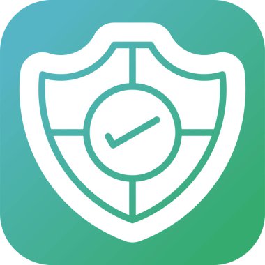 Web simgesi, vektör çizim kalkan 