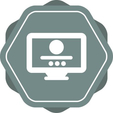 Bilgisayar. Web simgesi vektör illüstrasyonu