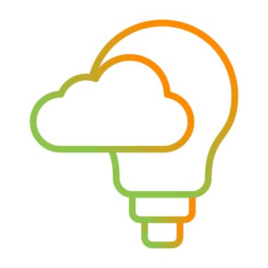 Bulut simgesi vektör illüstrasyonu