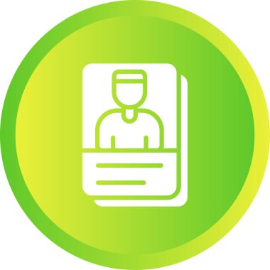 eşsiz kullanıcı kartı vektör çizgisi simgesi