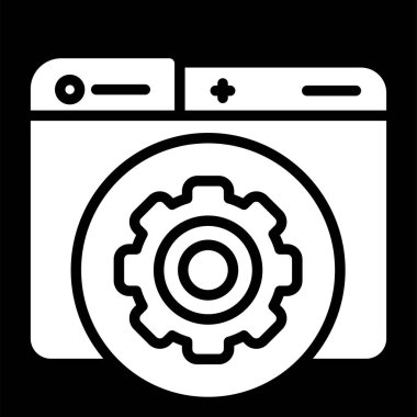 Makine simgesi, vektör illüstrasyonu